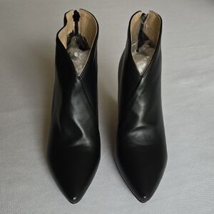 NEW Black Faux Leather Ankle Boots